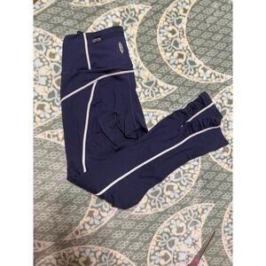 Free People Movement Youre A Peach Leggings Navy Blue High Rise Ruched Ankle XS